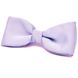 Boys Lilac Satin Plain Dickie Bow Tie on Elastic